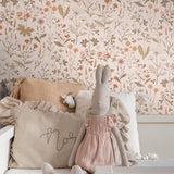 ESTAhome bloemen behang meisjeskamer veldbloemen beige 139596