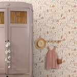 ESTAhome bloemen behang meisjeskamer babykamer warm beige terra 131161
