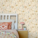 ESTAhome bloemen behang meisjeskamer babykamer olijfgroen 131163
