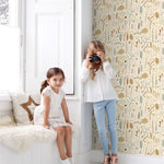 ESTAhome bloemen behang meisjeskamer babykamer olijfgroen 131163
