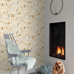 ESTAhome bloemen behang meisjeskamer babykamer olijfgroen 131163
