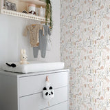ESTAhome bloemen behang meisjeskamer babykamer roze grijs wit 139702
