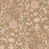 ESTAhome vintage bloemen behang voor meisjeskamer babykamer bruin roze 131329