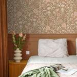 ESTAhome vintage bloemen behang voor meisjeskamer babykamer bruin roze 131329