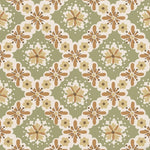 ESTAhome vintage bloemen behang voor meisjeskamer of babykamer groen  131504