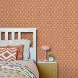 ESTAhome Vintage bloemen bloemen behang voor de kinderkamer boho bohemian oranje roze 131542