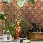 ESTAhome Vintage bloemen bloemen behang voor de kinderkamer boho bohemian oranje roze 131542
