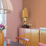 ESTAhome Vintage bloemen bloemen behang voor de kinderkamer boho bohemian oranje roze 131542