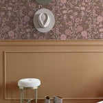 ESTAhome vintage bloemen behang voor meisjeskamer babykamer aubergine paars 131337