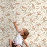 Zeemeerminnen behang ESTAhome voor de meisjeskamer beige 131498