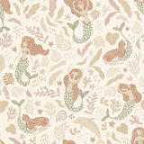 Zeemeerminnen behang ESTAhome voor de meisjeskamer beige 131498