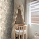 ESTAhome zwanen behang voor babykamer meisjeskamer met zwanen beige 139797