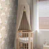 ESTAhome zwanen behang voor babykamer meisjeskamer met zwanen beige 139797