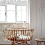 ESTAhome zwanen behang voor babykamer meisjeskamer met zwanen beige 139797
