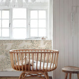 ESTAhome zwanen behang voor babykamer meisjeskamer met zwanen beige 139797