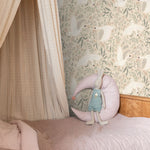 ESTAhome zwanen behang voor babykamer meisjeskamer met zwanen beige 139797