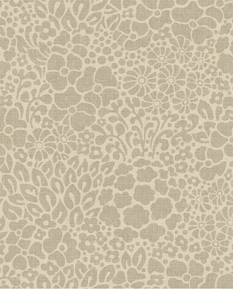 Groovy Eijffinger bloemen behang voor de kinderkamer beige 350551