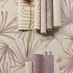 Groovy Eijffinger bloemen behang voor de kinderkamer lila 350555