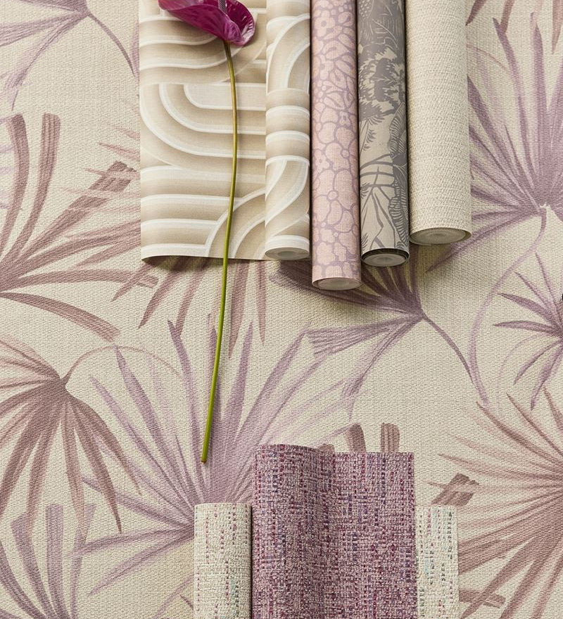 Groovy Eijffinger bloemen behang voor de kinderkamer lila 350555