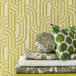 Eijffinger Groovy behang voor de kinderkamer tienerkamer geel 540562