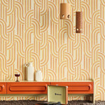 Eijffinger Groovy behang voor de kinderkamer tienerkamer oranje 540563