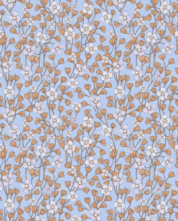 Eijffinger Wallpaper Rice Flowers 383533 - Light Blue