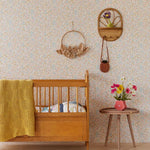 Eijffinger behang voor de kinderkamer bloemenbehang roze lichtblauw 323060