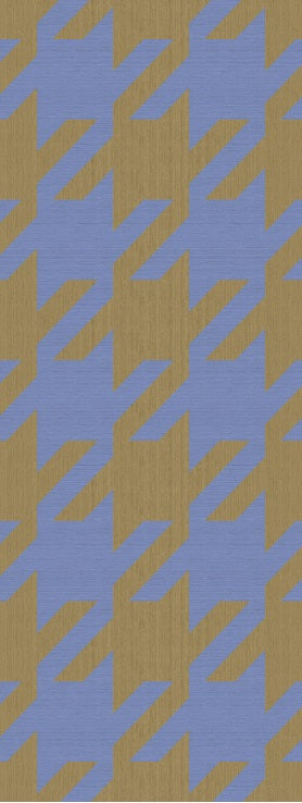 Eijffinger pied de poule behang mural blauw olive  333675