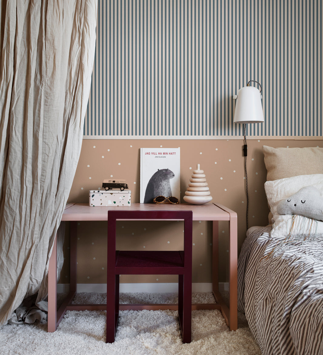 Sandberg strepen behang Estelle graphite zwart wit jongenskamer meisjeskamer babykamer neutrale kinderkamer 826-81