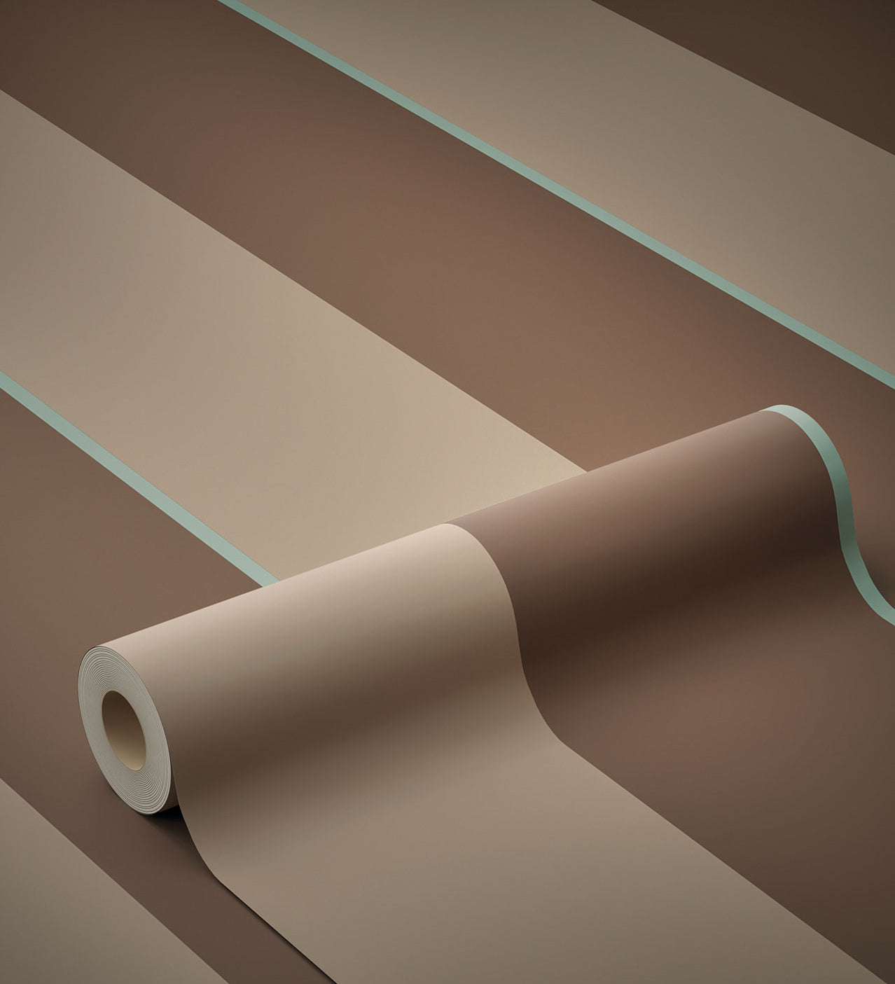 KEK Amsterdam Frans Uyterlinde Behang Bold Stripes strepen behang beige bruin FU-005