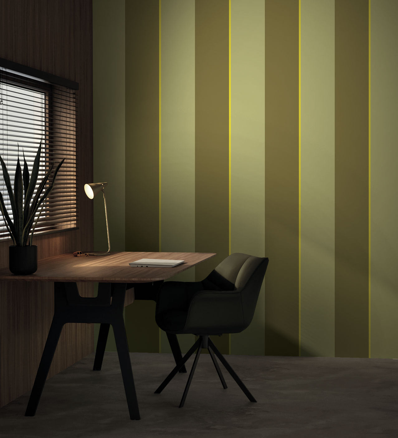KEK Amsterdam Frans Uyterlinde Behang | Bold Stripes - Groen