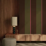 KEK Amsterdam Frans Uyterlinde Behang Bold Stripes strepen behang bruin groen roze FU-009