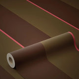 KEK Amsterdam Frans Uyterlinde Behang Bold Stripes strepen behang bruin groen roze FU-009