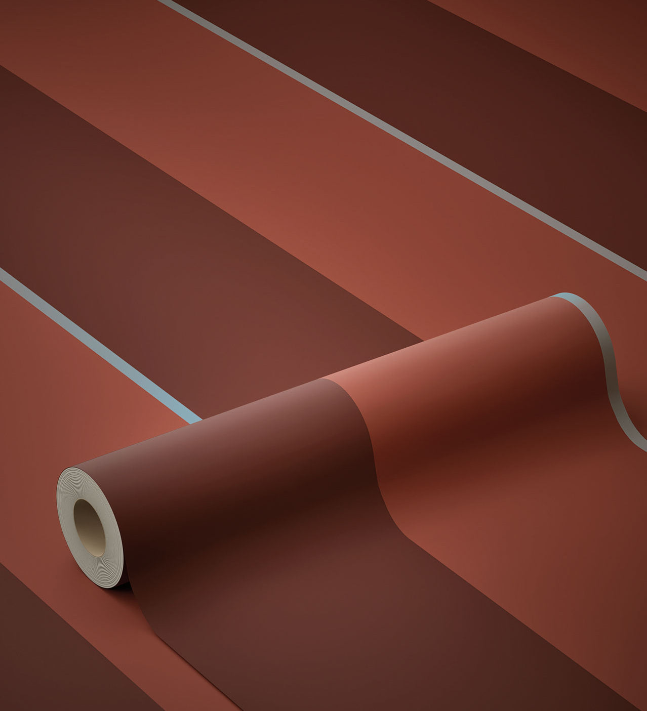 KEK Amsterdam Frans Uyterlinde Behang Bold Stripes strepen behang roze burgundy lichtblauw FU-011