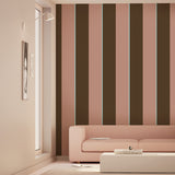 KEK Amsterdam Frans Uyterlinde Behang | Bold Stripes - Bruin/Roze