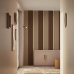 KEK Amsterdam Frans Uyterlinde Behang Bold Stripes strepen behang zand bruin FU-013
