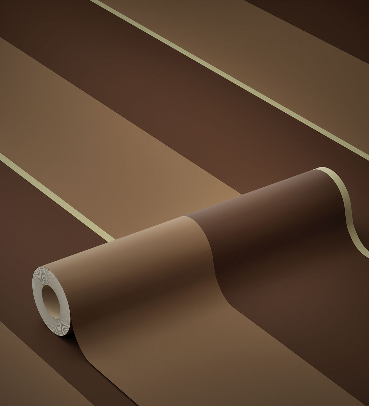 KEK Amsterdam Frans Uyterlinde Behang Bold Stripes strepen behang zand bruin FU-013