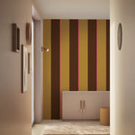 KEK Amsterdam Frans Uyterlinde Behang Bold Stripes strepen behang okergeel bruin FU-015