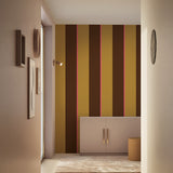 KEK Amsterdam Frans Uyterlinde Behang Bold Stripes strepen behang okergeel bruin FU-015
