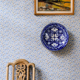 Floral Dance Bloemenbehang van langelid von bromssen voor de kinderkamer blauw