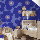 Bloemen fotobehang kinderkamer meisjeskamer Bloom! Papr Walls blauw