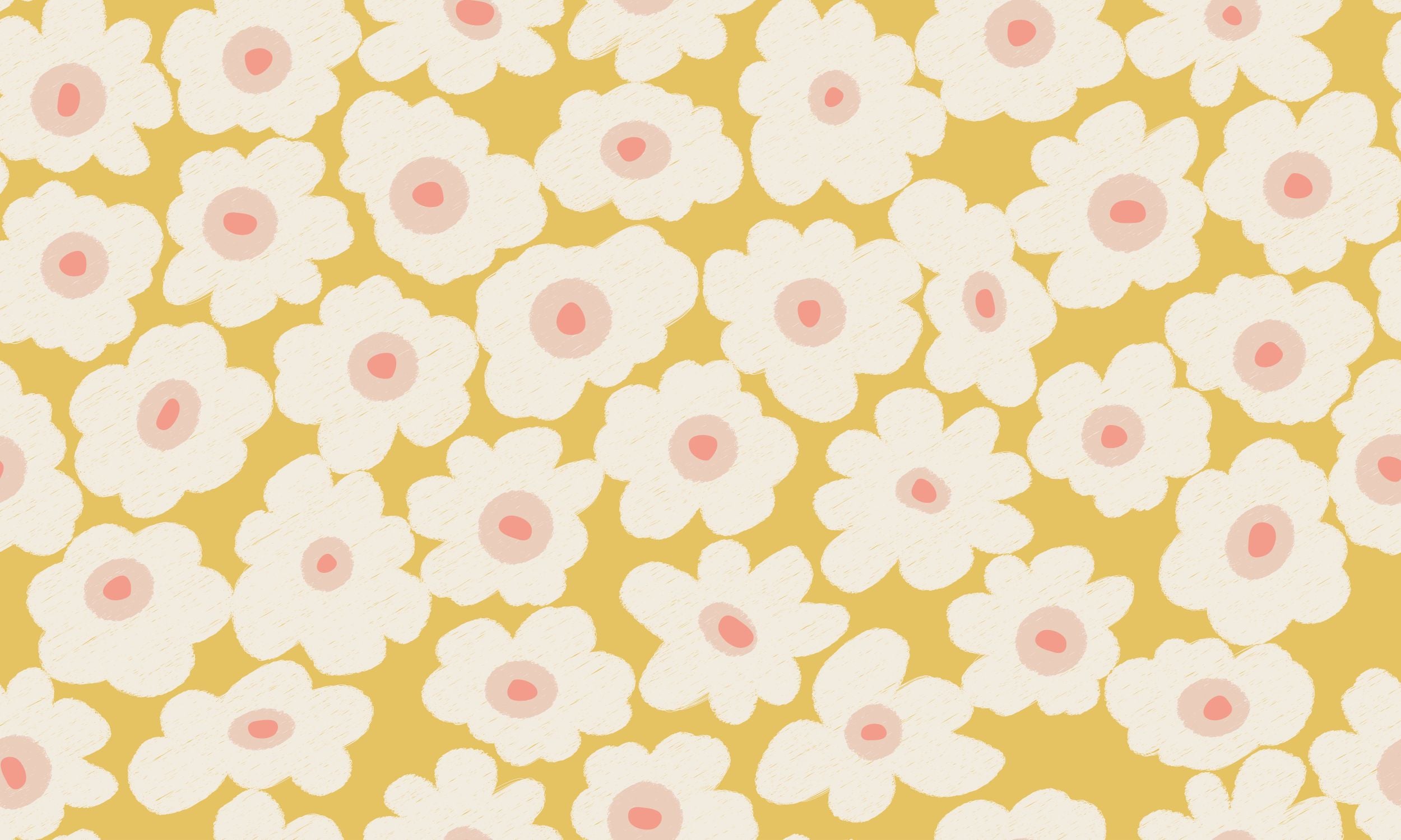 Bloemen fotobehang kinderkamer meisjeskamer Bloom! Papr Walls warm geel