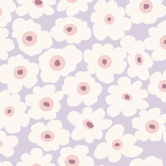 Bloemen fotobehang kinderkamer meisjeskamer Bloom! Papr Walls Lila