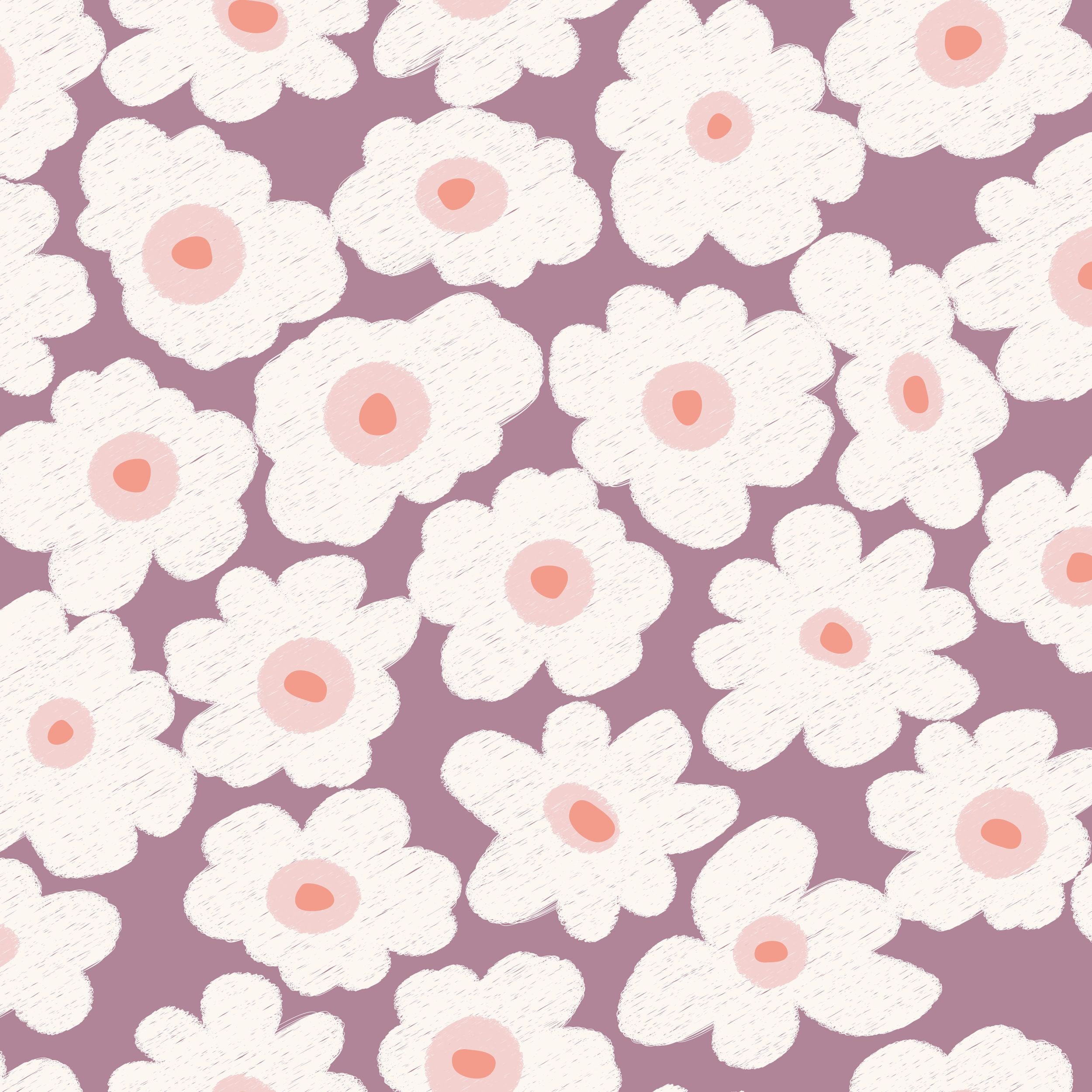 Bloemen fotobehang kinderkamer meisjeskamer Bloom! Papr Walls mauve