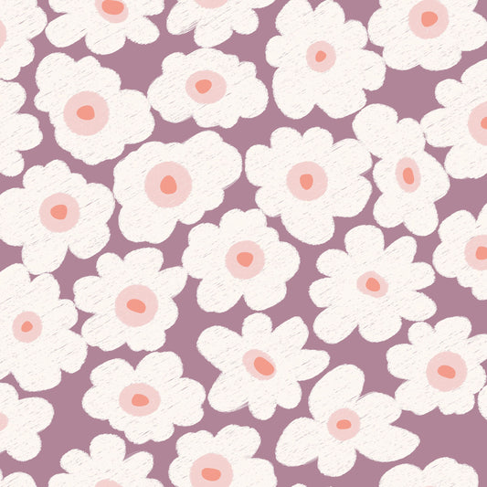 Bloemen fotobehang kinderkamer meisjeskamer Bloom! Papr Walls mauve