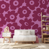 Bloemen fotobehang kinderkamer meisjeskamer Bloom! Papr Walls roze burgundy