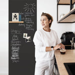 Magnetisch krijtbord behang van Groovy magnets zwart kinderkamer keuken woonkamer