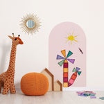 Groovy Magnets magnetische krijtbord sticker voor de kinderkamer roze
