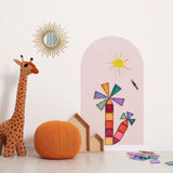Groovy Magnets magnetische krijtbord sticker voor de kinderkamer roze