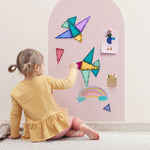 Groovy Magnets magnetische krijtbord sticker voor de kinderkamer roze